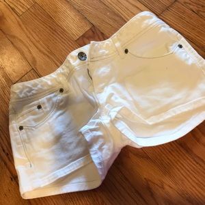 Express white Jean shorts